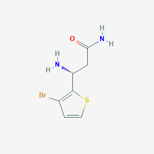 (3R)-3-Amino-3-(3-bromothiophen-2-yl)propanamide