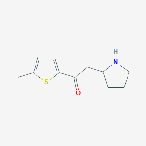 1-(5-Methylthiophen-2-yl)-2-(pyrrolidin-2-yl)ethan-1-one