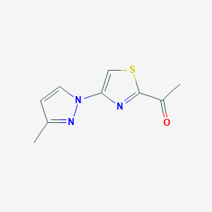 1-[4-(3-Methyl-1H-pyrazol-1-yl)-1,3-thiazol-2-yl]ethan-1-one