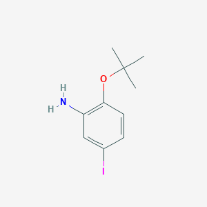 molecular formula C10H14INO B13304535 2-(Tert-butoxy)-5-iodoaniline 