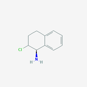 molecular formula C10H12ClN B13304549 (1R)-2-Chloro-1,2,3,4-tetrahydronaphthalen-1-amine 