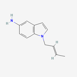 molecular formula C12H14N2 B13304553 1-(But-2-en-1-yl)-1H-indol-5-amine 