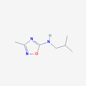 molecular formula C7H13N3O B13304560 3-methyl-N-(2-methylpropyl)-1,2,4-oxadiazol-5-amine 