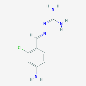 N-{[(4-amino-2-chlorophenyl)methylidene]amino}guanidine