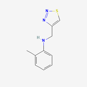 molecular formula C10H11N3S B13304599 2-methyl-N-(1,2,3-thiadiazol-4-ylmethyl)aniline 