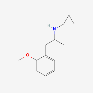 molecular formula C13H19NO B13304627 N-[1-(2-methoxyphenyl)propan-2-yl]cyclopropanamine 