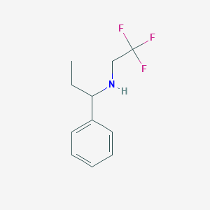 molecular formula C11H14F3N B13304641 (1-Phenylpropyl)(2,2,2-trifluoroethyl)amine 