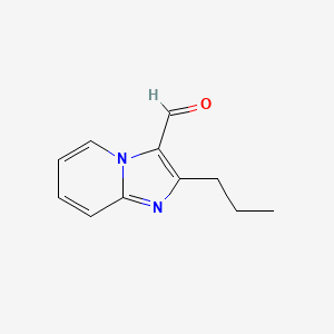 molecular formula C11H12N2O B13304647 2-Propylimidazo[1,2-a]pyridine-3-carbaldehyde 