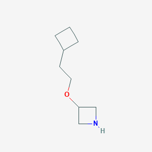 molecular formula C9H17NO B13304688 3-(2-Cyclobutylethoxy)azetidine 