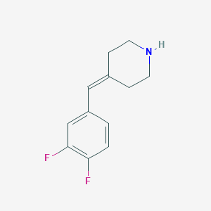 molecular formula C12H13F2N B13304730 4-[(3,4-Difluorophenyl)methylidene]piperidine 