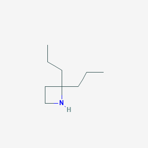 molecular formula C9H19N B13304738 2,2-Dipropylazetidine 