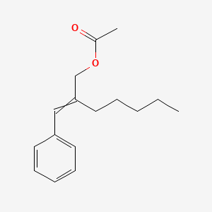 molecular formula C16H22O2 B1330476 1-庚醇，2-(苯甲亚基)-，乙酸酯 CAS No. 7493-78-9