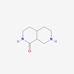 molecular formula C8H14N2O B13304773 Decahydro-2,7-naphthyridin-1-one 