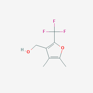 molecular formula C8H9F3O2 B13304816 [4,5-Dimethyl-2-(trifluoromethyl)furan-3-yl]methanol 