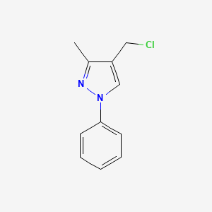 molecular formula C11H11ClN2 B13304852 4-(Chloromethyl)-3-methyl-1-phenyl-1H-pyrazole 