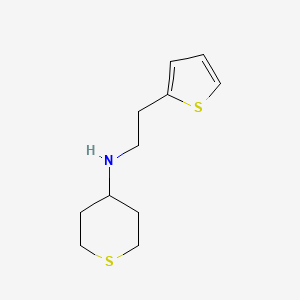 N-[2-(Thiophen-2-yl)ethyl]thian-4-amine