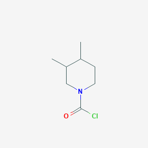 molecular formula C8H14ClNO B13304940 3,4-Dimethylpiperidine-1-carbonyl chloride 