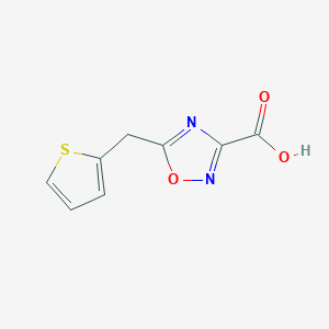 molecular formula C8H6N2O3S B13304980 5-(Thiophen-2-ylmethyl)-1,2,4-oxadiazole-3-carboxylicacid 