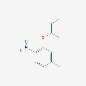 molecular formula C11H17NO B13304985 2-(Butan-2-yloxy)-4-methylaniline 