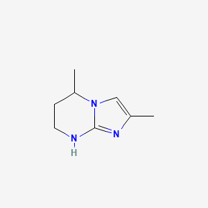 molecular formula C8H13N3 B13305020 2,5-Dimethyl-5H,6H,7H,8H-imidazo[1,2-a]pyrimidine 