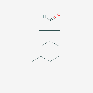 molecular formula C12H22O B13305039 2-(3,4-Dimethylcyclohexyl)-2-methylpropanal 