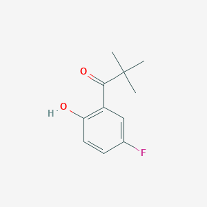 molecular formula C11H13FO2 B13305041 1-(5-Fluoro-2-hydroxyphenyl)-2,2-dimethylpropan-1-one 