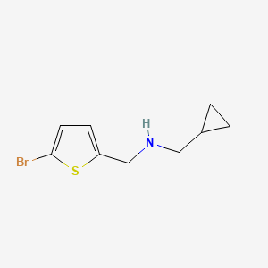 molecular formula C9H12BrNS B13305093 [(5-Bromothiophen-2-YL)methyl](cyclopropylmethyl)amine 