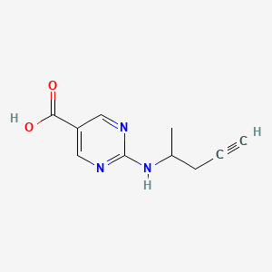 2-[(Pent-4-yn-2-yl)amino]pyrimidine-5-carboxylic acid