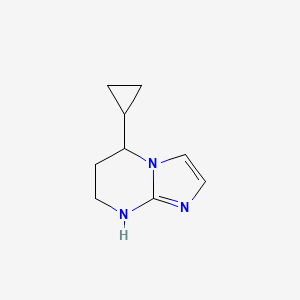 molecular formula C9H13N3 B13305103 5-Cyclopropyl-5H,6H,7H,8H-imidazo[1,2-a]pyrimidine 