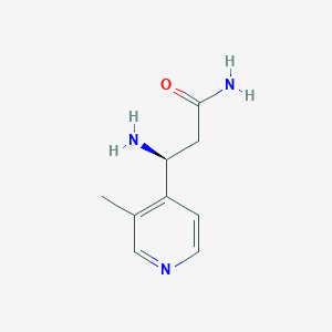 (3S)-3-Amino-3-(3-methylpyridin-4-yl)propanamide