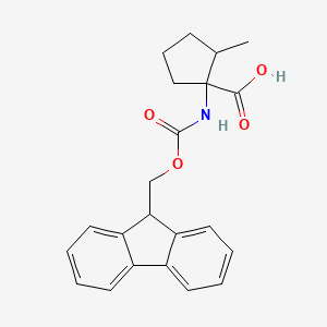 molecular formula C22H23NO4 B13305180 1-({[(9H-fluoren-9-yl)methoxy]carbonyl}amino)-2-methylcyclopentane-1-carboxylic acid 