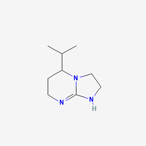 molecular formula C9H17N3 B13305199 5-(Propan-2-yl)-2H,3H,5H,6H,7H,8H-imidazo[1,2-a]pyrimidine 