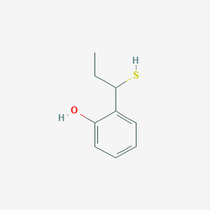 molecular formula C9H12OS B13305204 2-(1-Sulfanylpropyl)phenol 