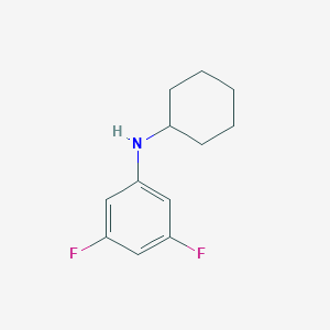 molecular formula C12H15F2N B13305237 N-cyclohexyl-3,5-difluoroaniline 