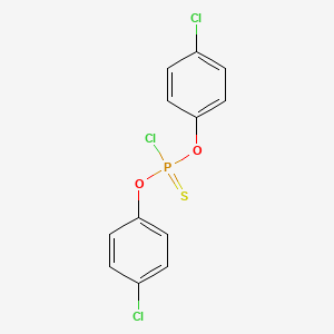 B1330528 Chloro-bis(4-chlorophenoxy)-sulfanylidene-lambda5-phosphane CAS No. 55526-70-0