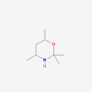 molecular formula C8H17NO B13305292 2,2,4,6-Tetramethyl-1,3-oxazinane 