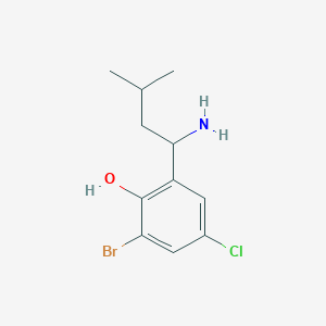 2-(1-Amino-3-methylbutyl)-6-bromo-4-chlorophenol