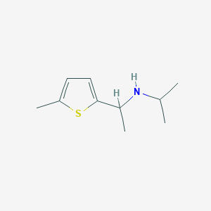 molecular formula C10H17NS B13305321 [1-(5-Methylthiophen-2-yl)ethyl](propan-2-yl)amine 