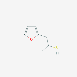 molecular formula C7H10OS B13305347 1-(Furan-2-yl)propane-2-thiol 