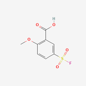 molecular formula C8H7FO5S B1330535 5-(Fluorosulfonyl)-2-methoxybenzoic acid CAS No. 2488-50-8