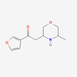 molecular formula C11H15NO3 B13305363 1-(Furan-3-yl)-2-(5-methylmorpholin-3-yl)ethan-1-one 