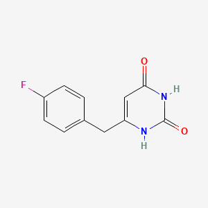 molecular formula C11H9FN2O2 B1330541 2,4(1H,3H)-嘧啶二酮，6-[(4-氟苯基)甲基]- CAS No. 18364-64-2