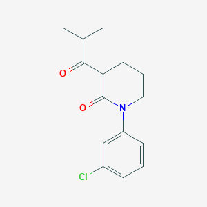 1-(3-Chlorophenyl)-3-(2-methylpropanoyl)piperidin-2-one