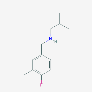 molecular formula C12H18FN B13305428 [(4-Fluoro-3-methylphenyl)methyl](2-methylpropyl)amine 