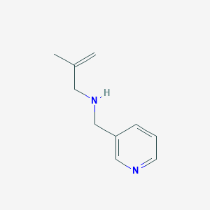 molecular formula C10H14N2 B13305452 (2-Methylprop-2-en-1-yl)(pyridin-3-ylmethyl)amine 