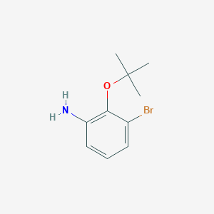 molecular formula C10H14BrNO B13305455 3-Bromo-2-(tert-butoxy)aniline 