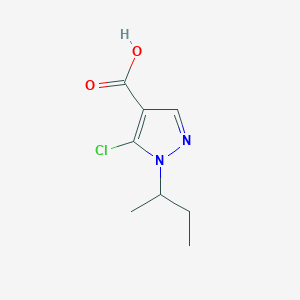 molecular formula C8H11ClN2O2 B13305463 1-(butan-2-yl)-5-chloro-1H-pyrazole-4-carboxylic acid 