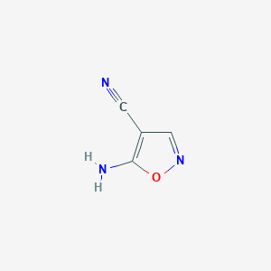molecular formula C4H3N3O B1330547 5-Aminoisoxazole-4-carbonitrile CAS No. 98027-17-9