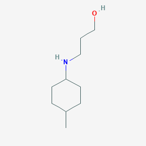 molecular formula C10H21NO B13305516 3-[(4-Methylcyclohexyl)amino]propan-1-ol 