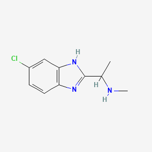 molecular formula C10H12ClN3 B13305559 [1-(5-chloro-1H-1,3-benzodiazol-2-yl)ethyl](methyl)amine 